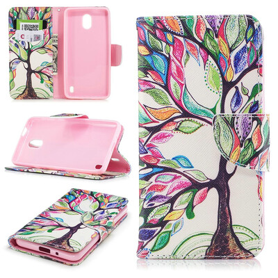 

BEFOSPEY Painting PU LeatherSoft TPU Card Slot Stand Wallet Case For Nokia 250"2017