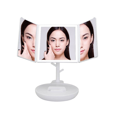 

Gan Yue qianyue Jia Na teachers day gift to send teacher birthday gift to send girls to send girlfriends to send girlfriends creative LED rechargeable round makeup mirror table lamp white