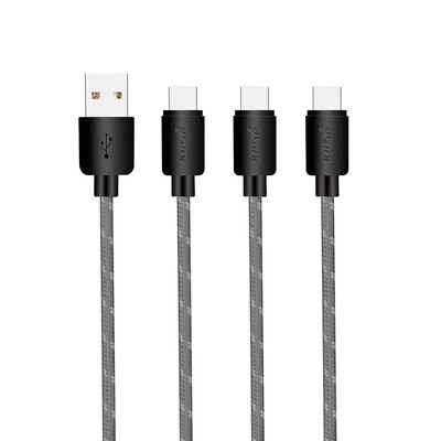 

Kiirie USB Type-C Cable, 3шт (2 x 1M, 1 x 2M) Нейлоновый плетеный шнур Быстрый зарядный кабель для устройств типа C USB