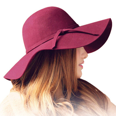 

Autumn winter Summer fashion fedoras vintage pure Womens Beach Sun hat female waves large brim sunbonnet fedoras lady sun hat