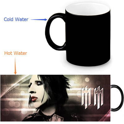

Marilyn Manson 350ml12oz Heat Reveal Mug Color Change Coffee Cup Sensitive Morphing Mugs Magic Mug Milk Tea Cups