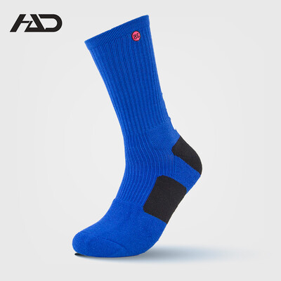 

Cotton embroidery free terry basketball sport socks
