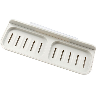

Jiajie double row suction wall hanging soap box creative thickening double drain soap box JJ-9N04