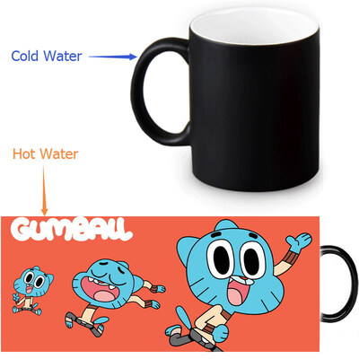 

The Amazing World of Gumball 350ml12oz Heat Reveal Mug Color Change Coffee Cup Sensitive Morphing Mugs Magic Mug Milk Tea Cups