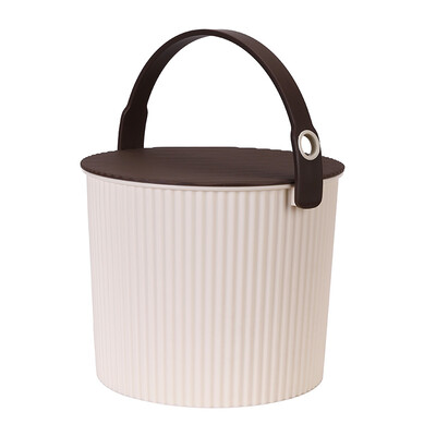 

Leifomoi Japan imported Omnioutil colorful bucket multi-function storage bucket storage stool storage bench outdoor stool beige 8L