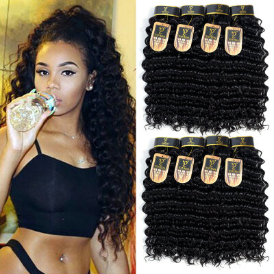 

YAVIDA Hair Cheap Virgin Deep Wave Indian Hair Weave 4pcslot Unprocessed 7A Virgin Hair Bundle Indian Deep Wave Human Hair Bundle