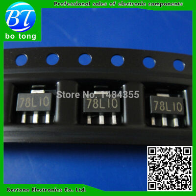 

100pcs/lot Free Shipping CJ78L10 78L10 10V SOT-89