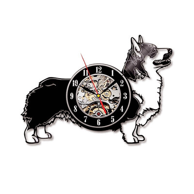 

Кардиган Валлийский Собачий Собачий Виниловый Рекорд настенных часов Art Animal Lover Gift Home Decor