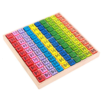 

New Wooden Baby Toys 10x10 Multiplication table wooden children educational toys early childhood math board operation