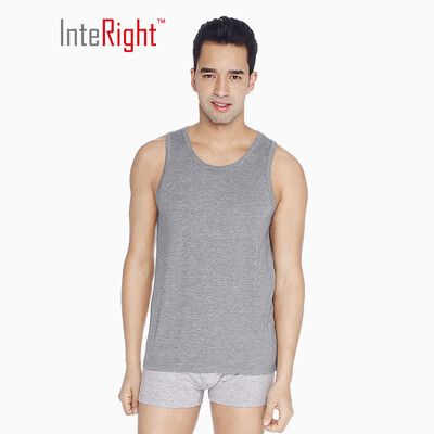 

INTERIGHT vest male modal cotton stretch vest hemp gray L