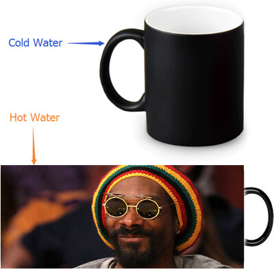 

Snoop Doggy 350мл / 12 унций Heat Reveal Mug Color Change Чашка кофе Чувствительные морфинг-кружки Волшебная чашка для чайных чашек