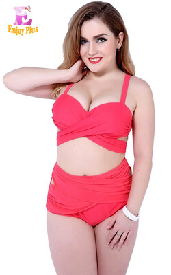 

XXL 3XL 4XL 5XL plus size chest 90-124cm new summer swimsuit women bikini 2018 push up plus size sexy swimwear set high waist