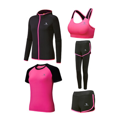

Camel CAMEL Women&39s Running Fitness Sets Long Sleeve Sportswear Training Suits Five Pieces C8S1T6649 Rose M