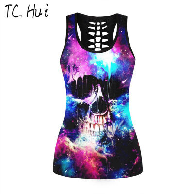 

2018 Skull Womens Tank Tops Fashion Print Women 3D Vest Top Camisole Tank Womens