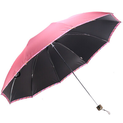 

Paradise umbrella to increase reinforcement hitting cloth black plastic colorful grid side 30 business sunny umbrella sauce red 31849ELCJ