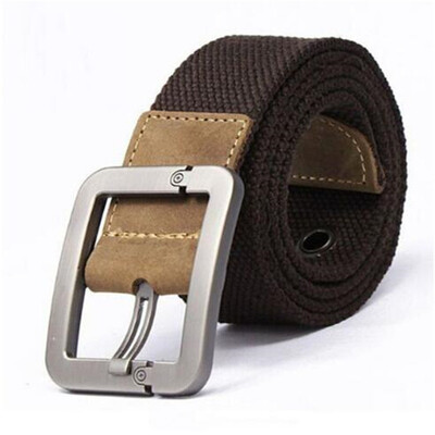 

HOT 2017 оптовый реальный твердый бренд пояс для мужчин вскользь полосатый пояса Cinto мужская мода Pin пряжка холст ковбой вязаный ремень