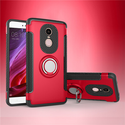 

Xiaomi Note 34x5a Armor Car Magnetic Suction Ring Bracket Silicon TPU Hard PC Phone Case