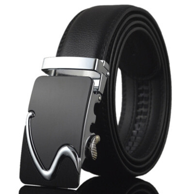 

Mens Genuine Leather Belt High Quality Waist seal Belts Men Luxury Metal automatic buckle Fashion buckle Belt