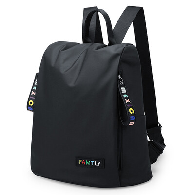 

Scarecrow MEXICAN Backpack Women Nylon Waterproof Tassels Zipper Adjustable Shoulder Strap Personality Backpack MGY60843L-05 Black