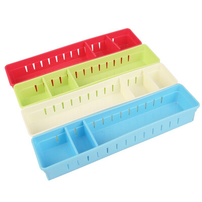 

Jingdong supermarket green reed drawer debris storage box free separation plastic finishing basket 4 loaded white