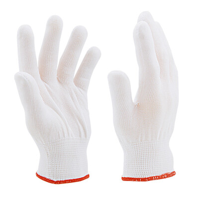 

RAYENR labor insurance gloves thick wear-resistant nylon non-slip gloves high-density wear-resistant yarn gloves site work gloves men&women 12 pairs NR0088