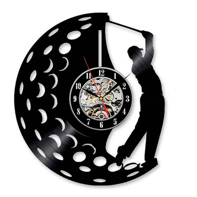 

Mens Golf Design Creative 3D Vinyl Record Wall Clock Home Design Wall Art Gifts for Men