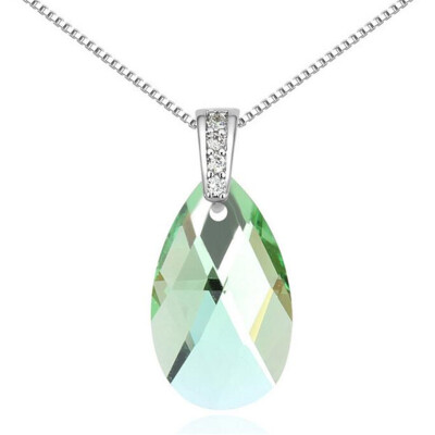 

Austrian Crystal Water Drop Necklaces Women High Quality Pendant Rhinestone Fashion Jewelry 27277