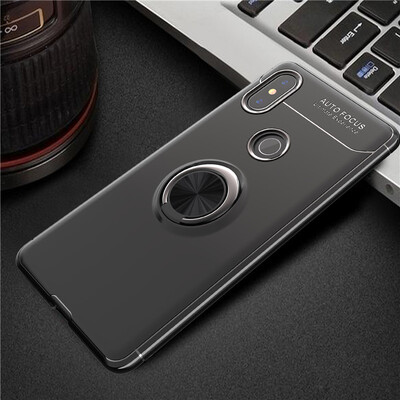 

Xiaomi Mix 2S Luxury Metal Ring Magnetic Bracket Shockproof Cooling TPU Phone Case