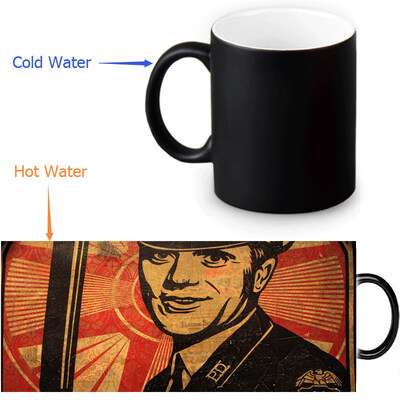 

Shepard Fairey Graffiti 350ml12oz Heat Reveal Mug Color Change Coffee Cup Sensitive Morphing Mugs Magic Mug Milk Tea Cups