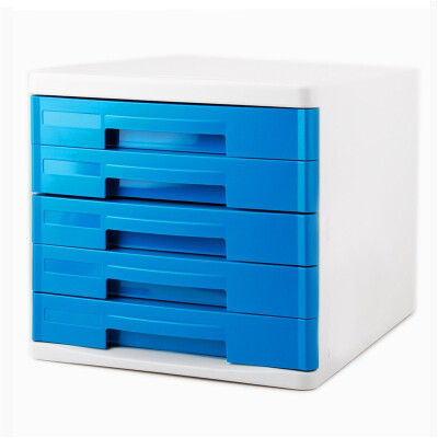 

Effective (deli) 9761 fashion color office four file cabinet / information storage cabinet blue