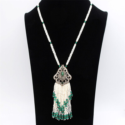 

Новый турецкий бусины с длинным ожерельем из ожерелья из бисера из бисера с бриллиантами