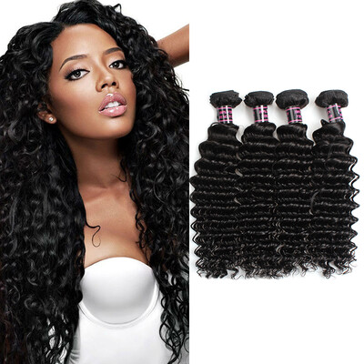 

Малайзийская Deep Wave 4 Bundles Deep Wave Virgin Hair 7A Необработанные волосы Virgin Virgin Малайзийские вьющиеся волосы, малайзийские волосы Девы