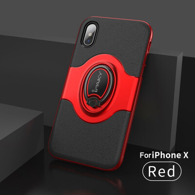 

IPAKY Ring Car Holder Case для iPhone X TPU + PC Прочный доспех для амортизатора автомобиля Магнит для iPhone Apple X Coque