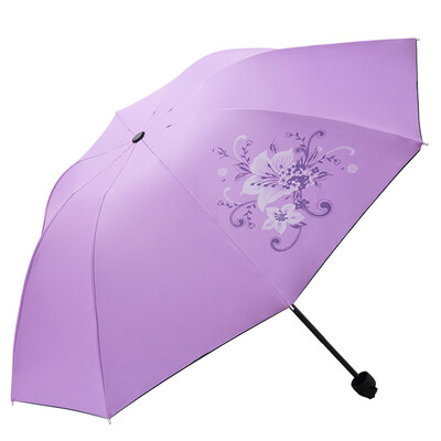 

Yuhang YUHANG Jingdong self-operated umbrella umbrella umbrella sun umbrella tri-fold umbrella black plastic umbrella parasol purple