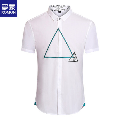 

ROMON Short Sleeve Shirt Mens White Fashion Shirt 8CS932164 White 42