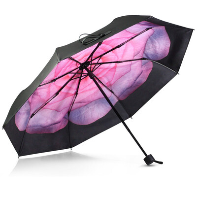 

Black lemon BLACK LEmon double sunscreen umbrella female parasol sun umbrella black plastic anti-UV small black umbrella double pink rose