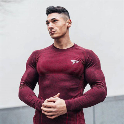 

Muscle Dr Men New Fitness Sports Brothers Outdoor Training Fashion Slim Perspiration Quick-drying Long Sleeve