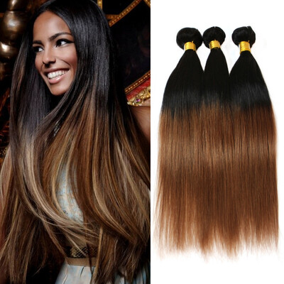 

Nami Hair 3 Bundles Бразильский Ombre T1B / 30 Коричневые волосы для волос Прямые тканья Два цвета тона 12 "-26" Расширение человеческих волос
