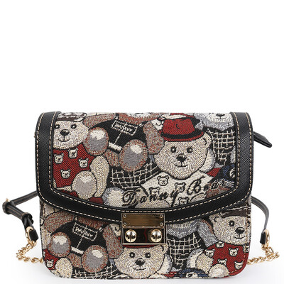 

DANNY BEAR Colorful Bear Series Womens Shoulder Crossbody Bag DBWB7115049-171 Camouflage Red with Black