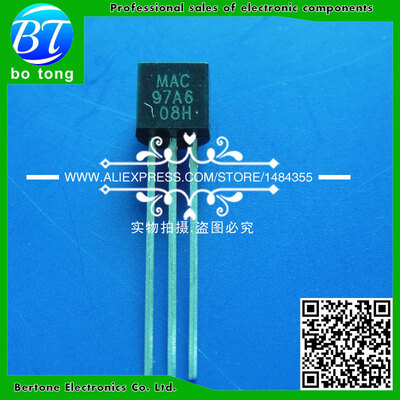 

100pcs free shipping MAC97A6 97A6 TO-92 Triacs THY .6A 400V TRIAC