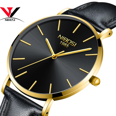 

Relogio Masculino 2018 Новые ультра тонкие часы для мужчин Часы Top Brand Luxury Simple Watch Черные кожаные мужские часы Waterproof Saat