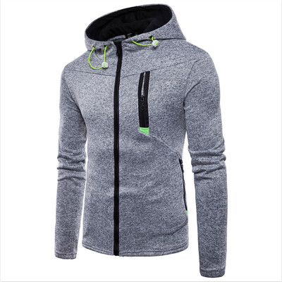 

Mens Fashion Zipper Sweatshirt Casual Long Sleeve Tops Hooded Sport Hooded Coat