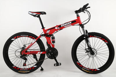 

KUBEEN mountain bike 26-inch steel 21-speed dual disc brakes variable speed bicycle
