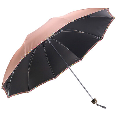 

Paradise umbrella to increase reinforcement hitting cloth black plastic colorful grid side 30 business umbrella umbrella camel 31849ELCJ