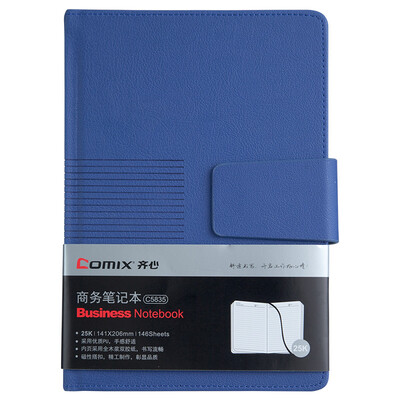 

Coix Comix 146 25K notebook magnetic buckle leather office notebook blue