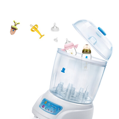 

Little white bear baby bottle steam sterilization baby sterilizer drying HL-0681 color random delivery