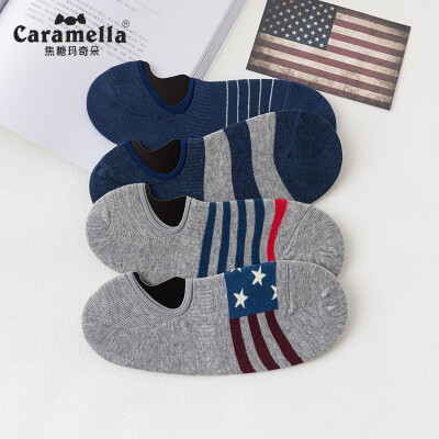 

Caramella summer thin section mens invisible socks casual sports short socks breathable shallow mouth cotton socks 53464 dark gray code