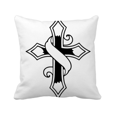 

Religion Christianity Belief Church Black Square Throw Pillow Insert Cushion Cover Home Sofa Decor Gift