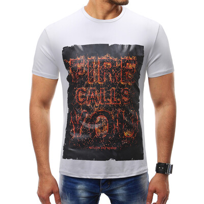 

Male 2017 Summer Short Sleeve Animal pattern Print Shirt O-neck Slim Men T-Shirt Tops Fashion Mens Tee Shirt T Shirts 4XL
