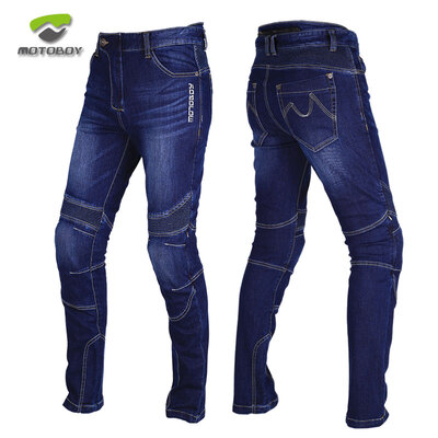 

MOTOBOY motorcycle riding pants jeans shatter-resistant comfort high elastic slim casual racing pants with CE knee pads DP01 dar
